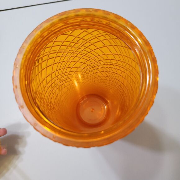 Starbucks Studded Tumbler 2022 Dining Orange Disco Grid Prism Venti 24 oz Cup - Picture 3 of 12